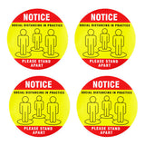 Warning Sticker Please Stand Apart Set of 4