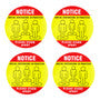 Warning Sticker Please Stand Apart Set of 4
