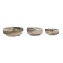 Set Of 3 Baskets With Black And White Detail