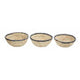 Set Of 3 Palm Leaf Baskets With Black Trim