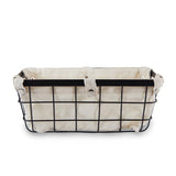 Harga Small Black Wire Storage Basket with Lining