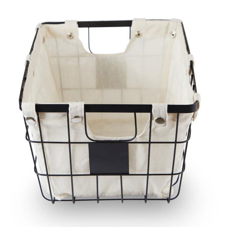 Harga Medium Matte Black Wire Storage Basket