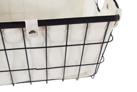 Harga Medium Matte Black Wire Storage Basket