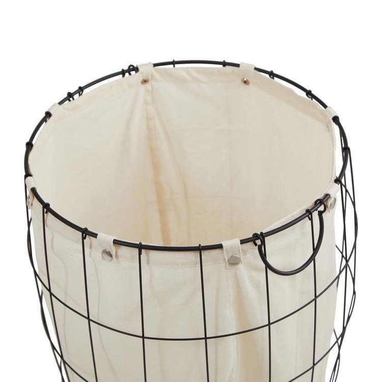 Harga Set Of Two Matte Black Laundry Baskets