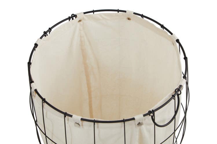 Harga Set Of Two Matte Black Laundry Baskets