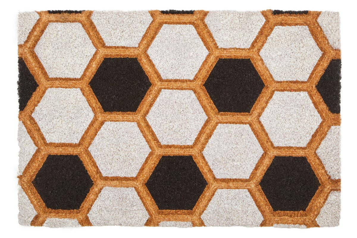 Filta Embossed Hexagon Coir Doormat