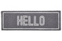 Filta Hello Grey And White Rectangular Coir Doormat