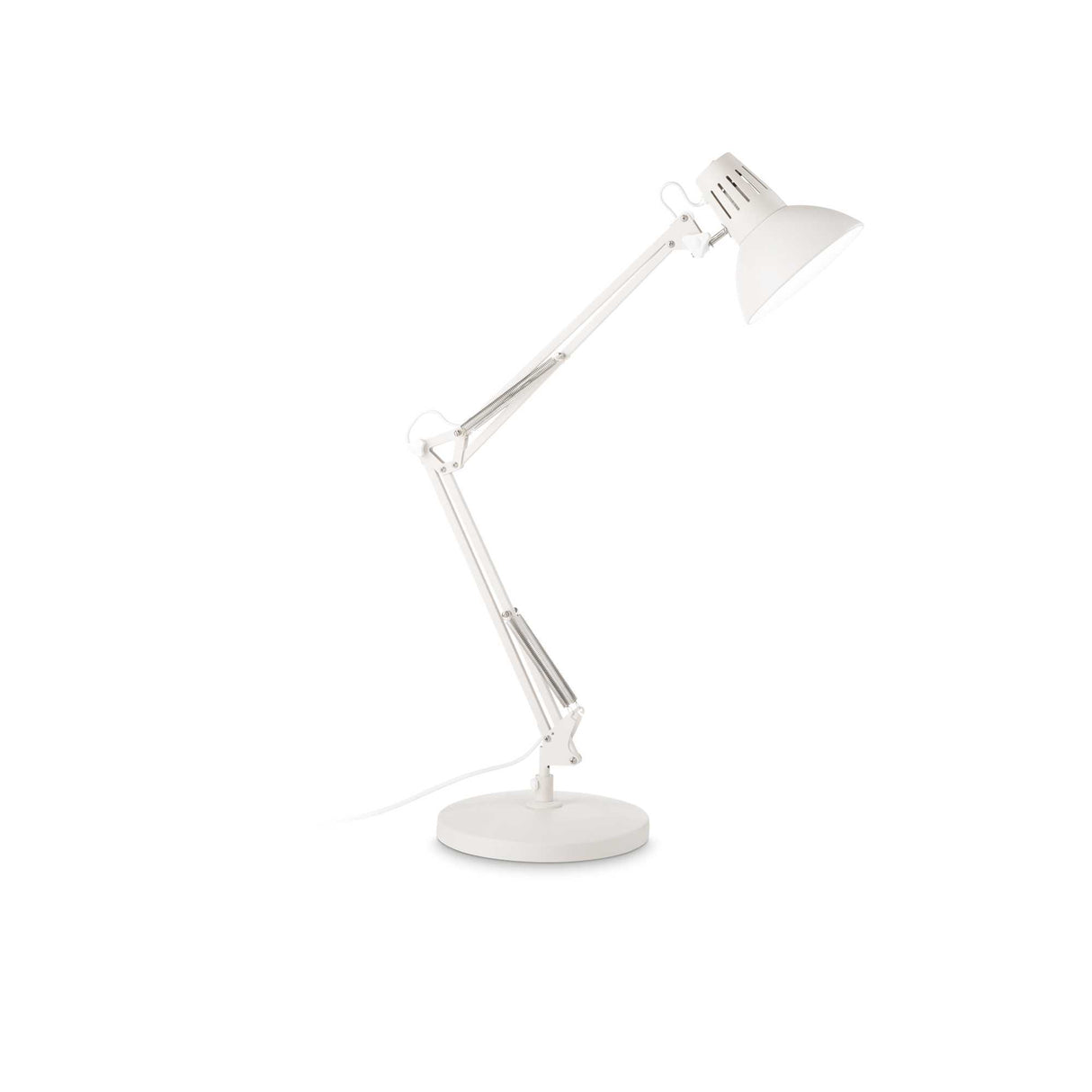 WALLY White Table Lamp with Single Bulb