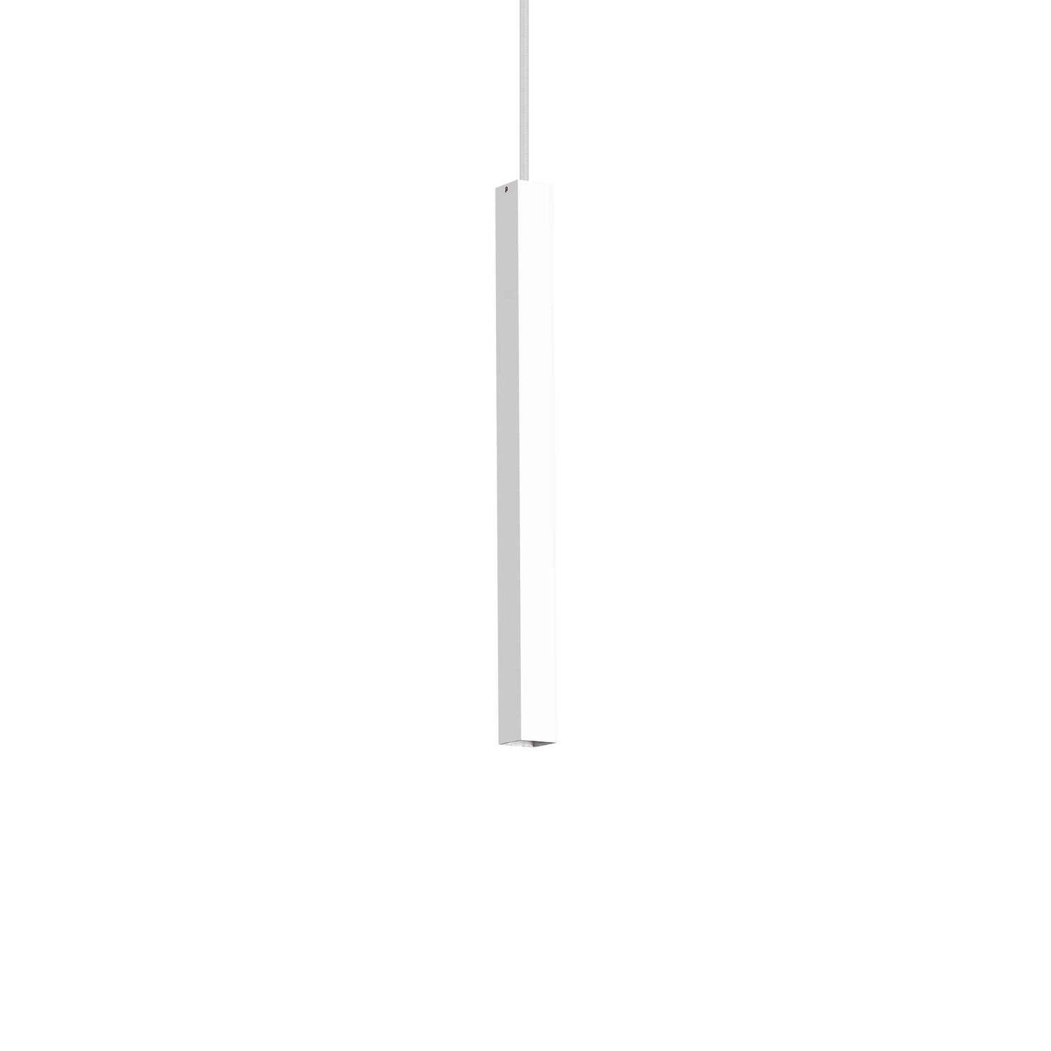 Sleek Modern White UltraThin Square Pendant Light