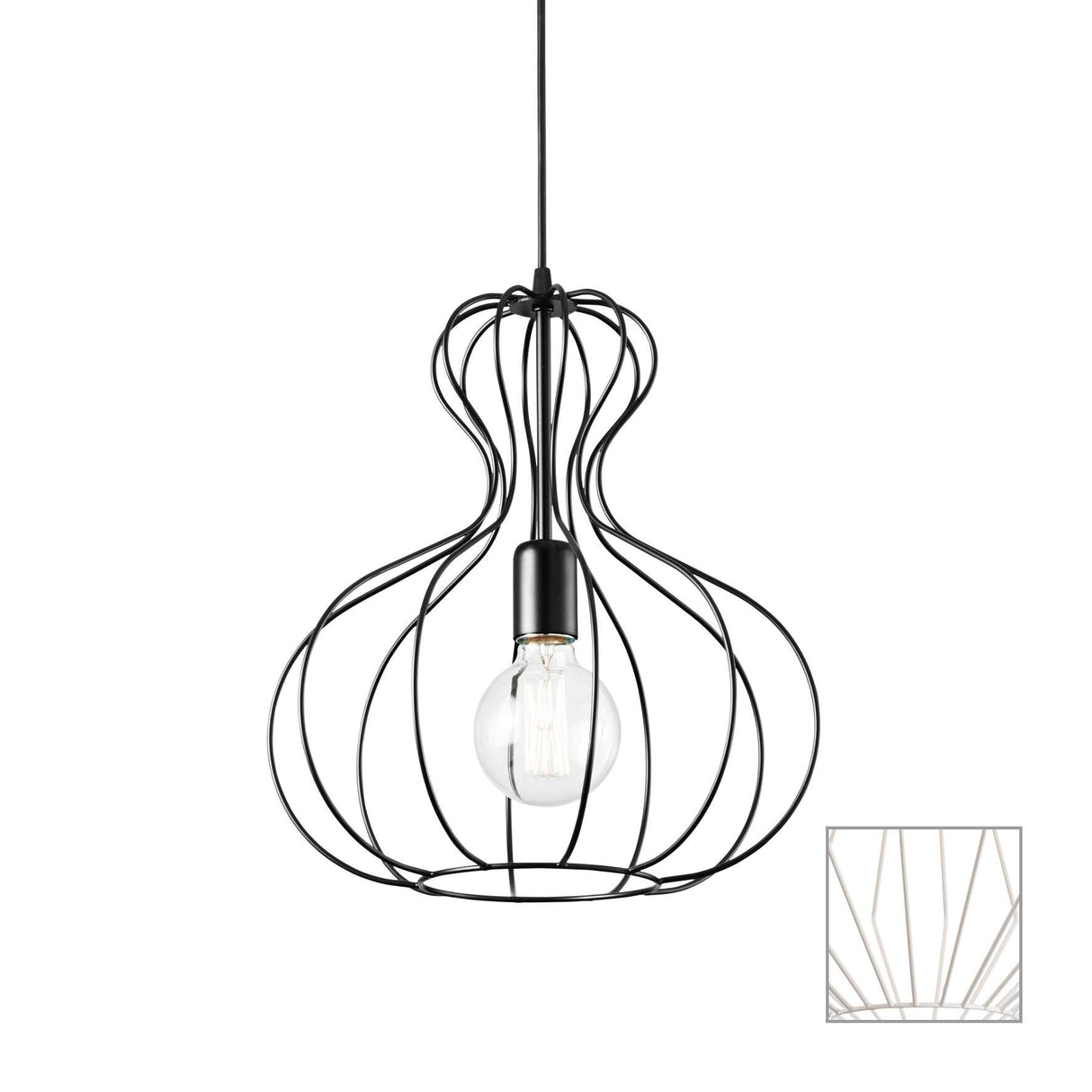 Elegant White AMPOLLA-1 Single Bulb Pendant Light