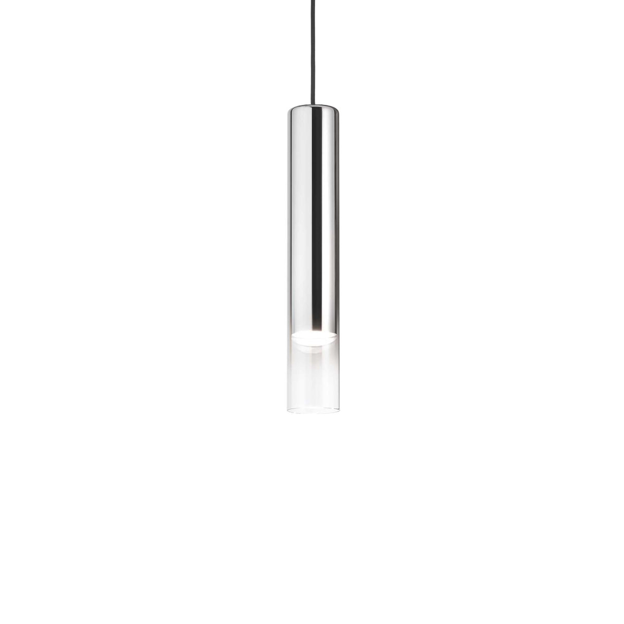 Luminous Elegance: Single Bulb Transparent Pendant Light D06