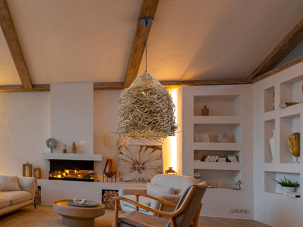 Tropical Oasis Seagrass Pendant Light D60
