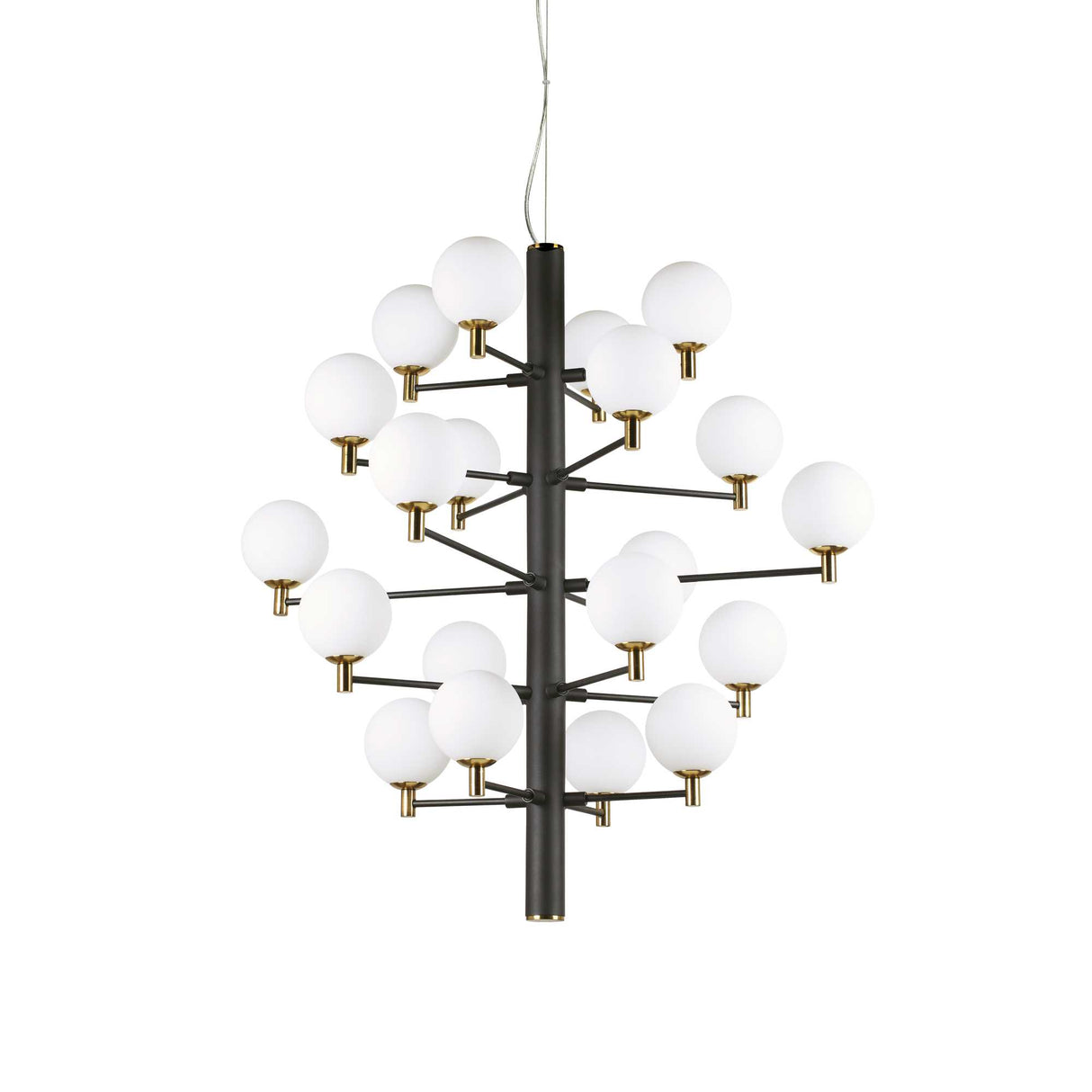 COPERNICO Black Pendant Light with 20 Illuminated Rings