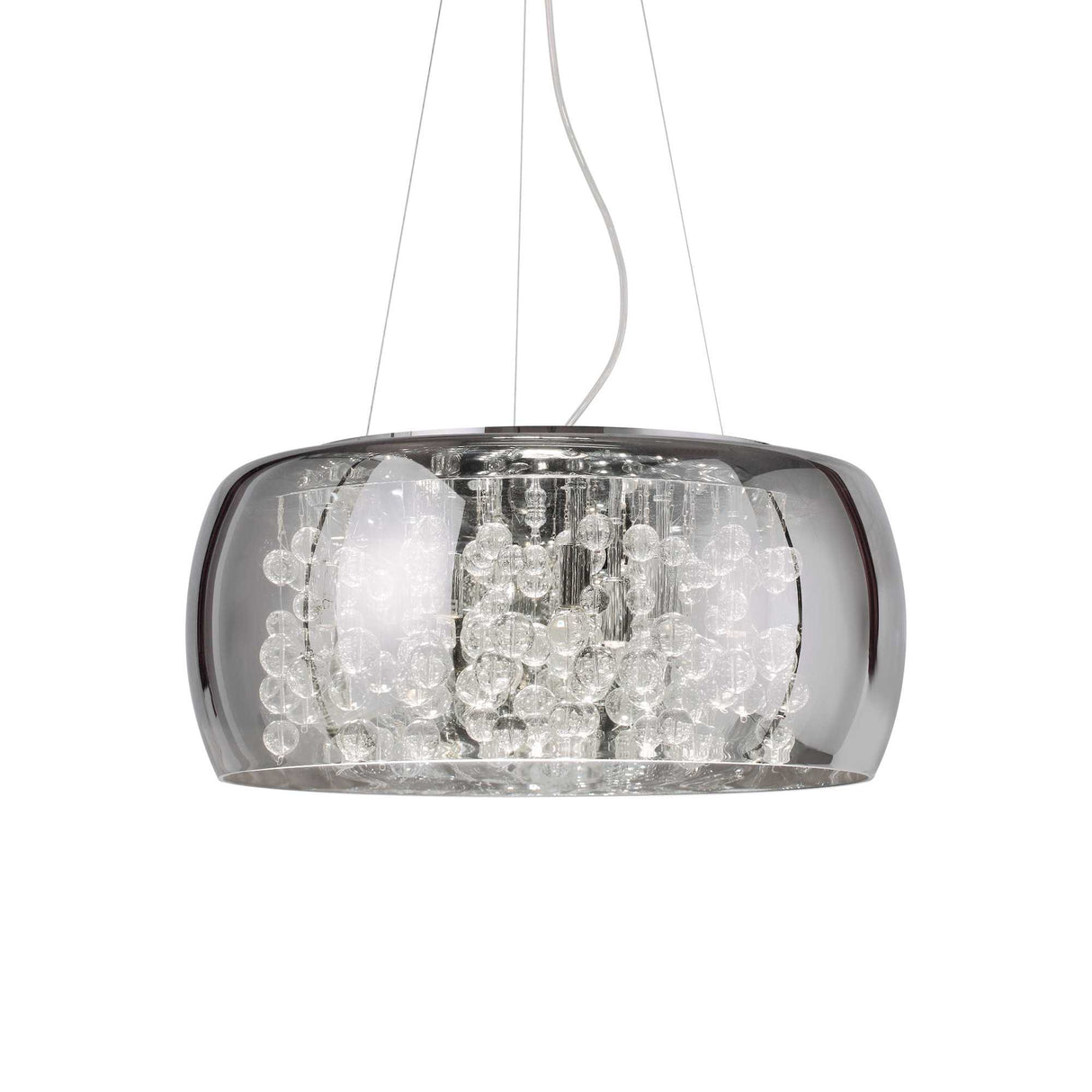 Audi-80 Pendant Light with 8 Smoked Glass Bulbs