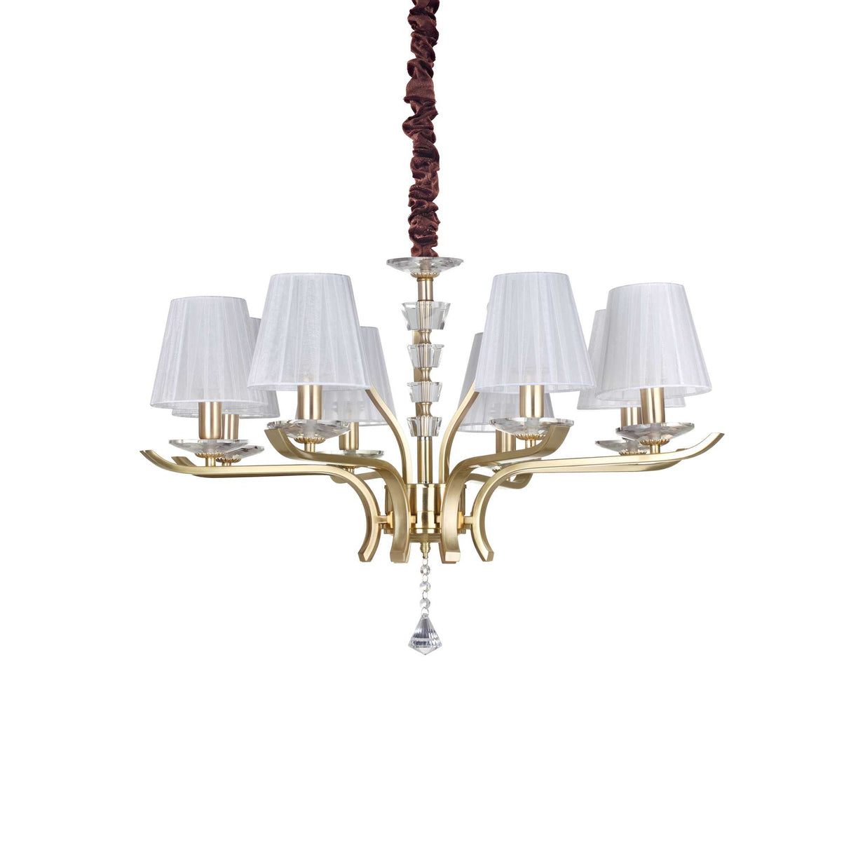 Brass PEGASO 8-Light Chandelier Pendant