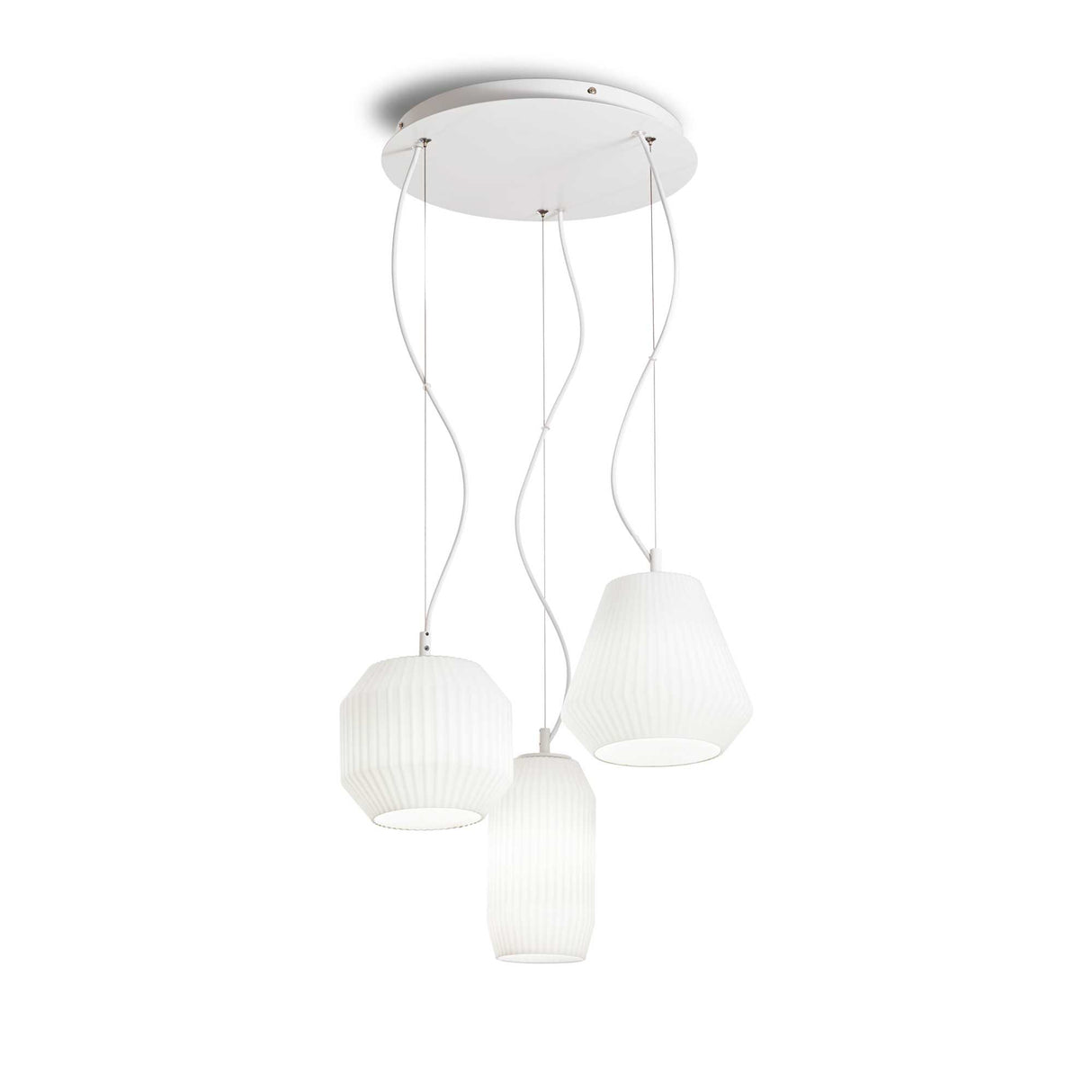 Elegant Origami Tri-Light Pendant Fixture