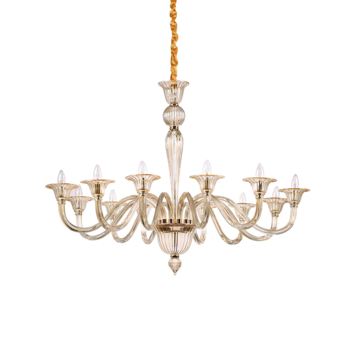 Amber Glow 12-Light Brigitta Pendant Chandelier