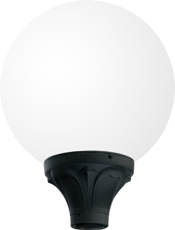 Globe 400 E27 (No Lamp) Louvre, Globe Head, Black/Clear