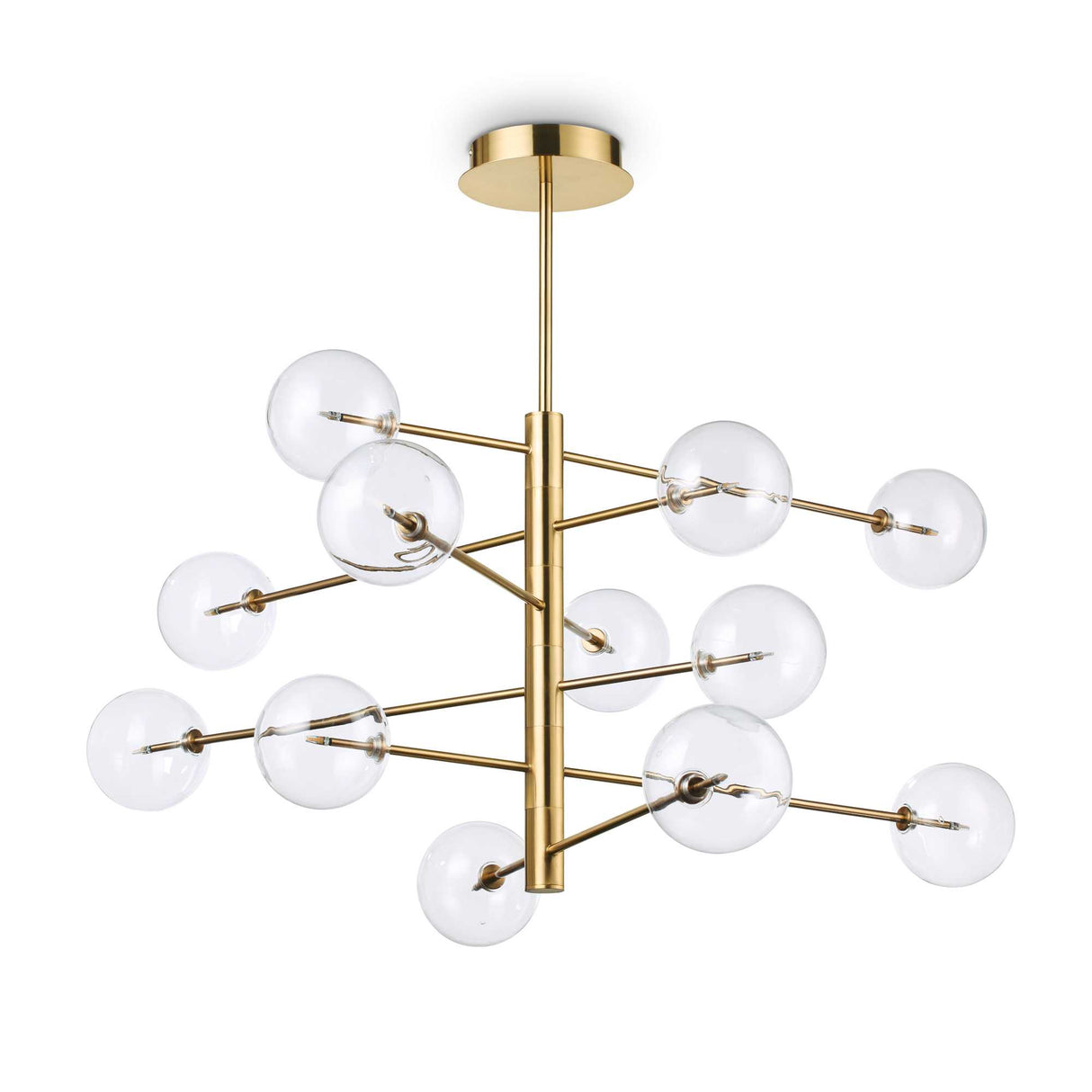 EQUINOXE 12-Light Brass Pendant Chandelier