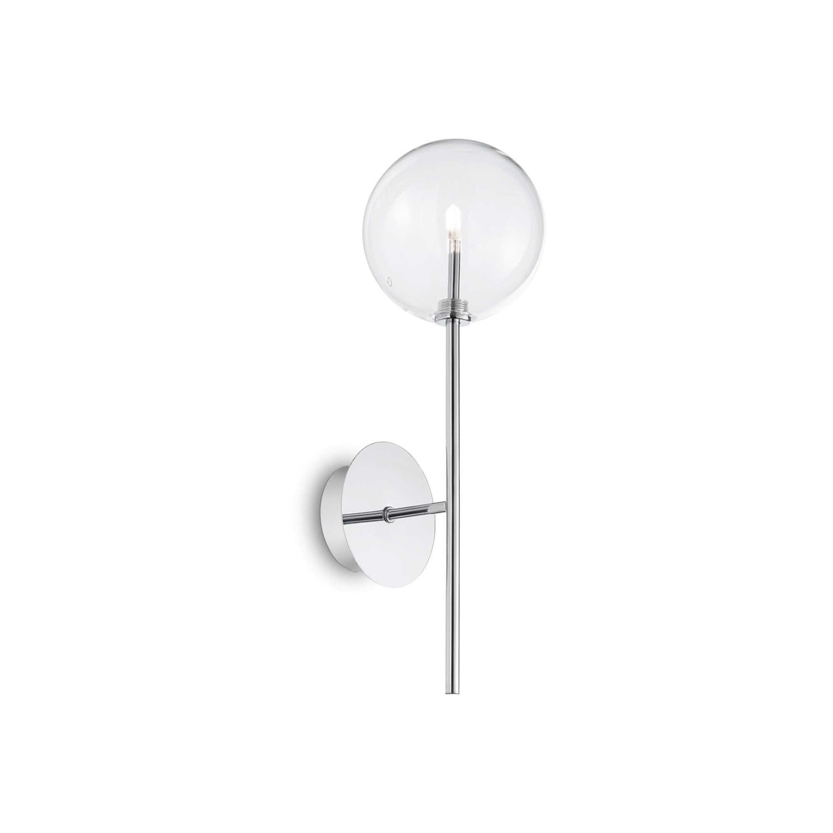 Sleek Chrome Equinoxe Single-Bulb Wall Lamp
