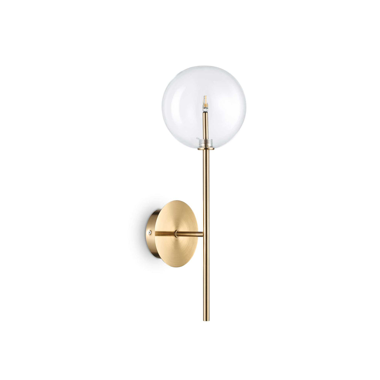 Brass Equinoxe Single-Bulb Wall Sconce