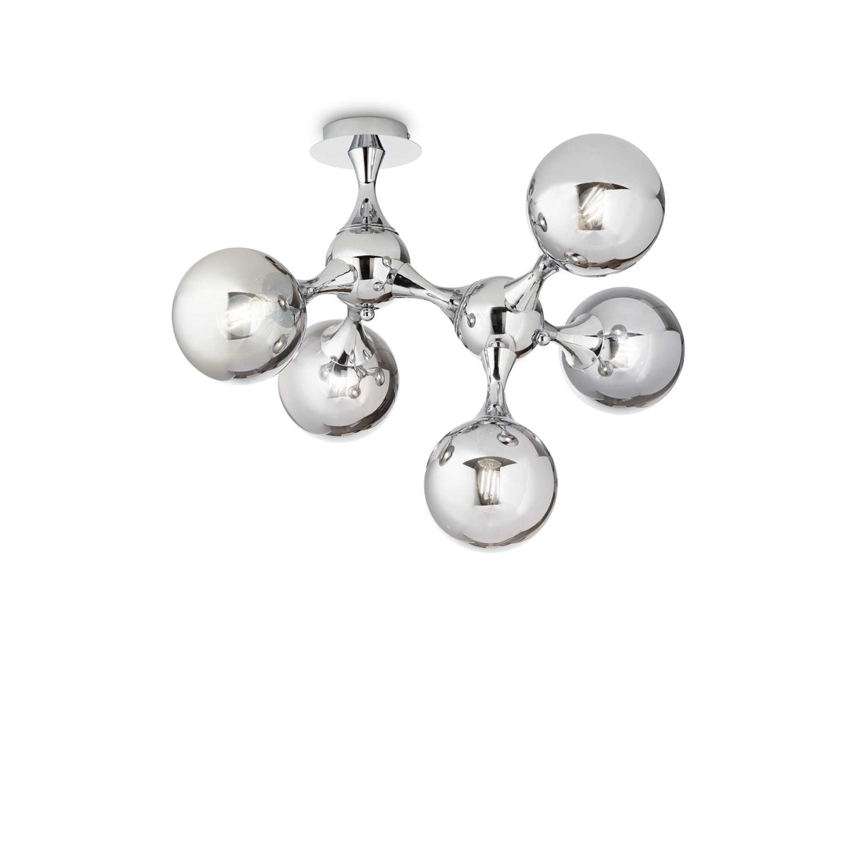 Chrome 5-Light NODI Ceiling Fixture