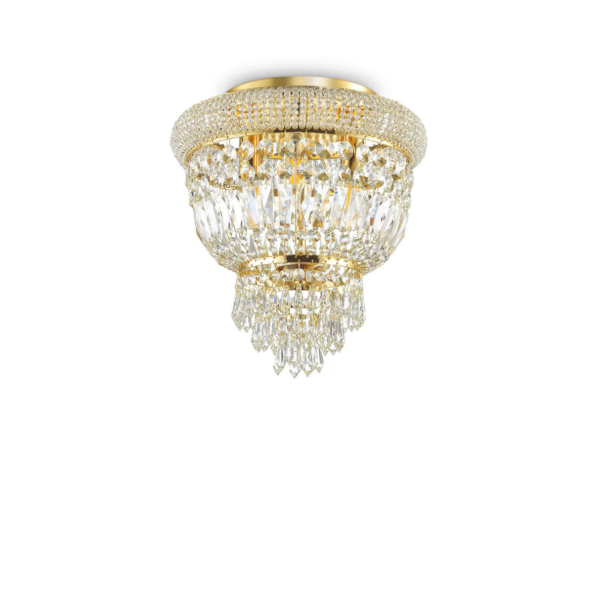 Radiant Trio Brass Ceiling Light