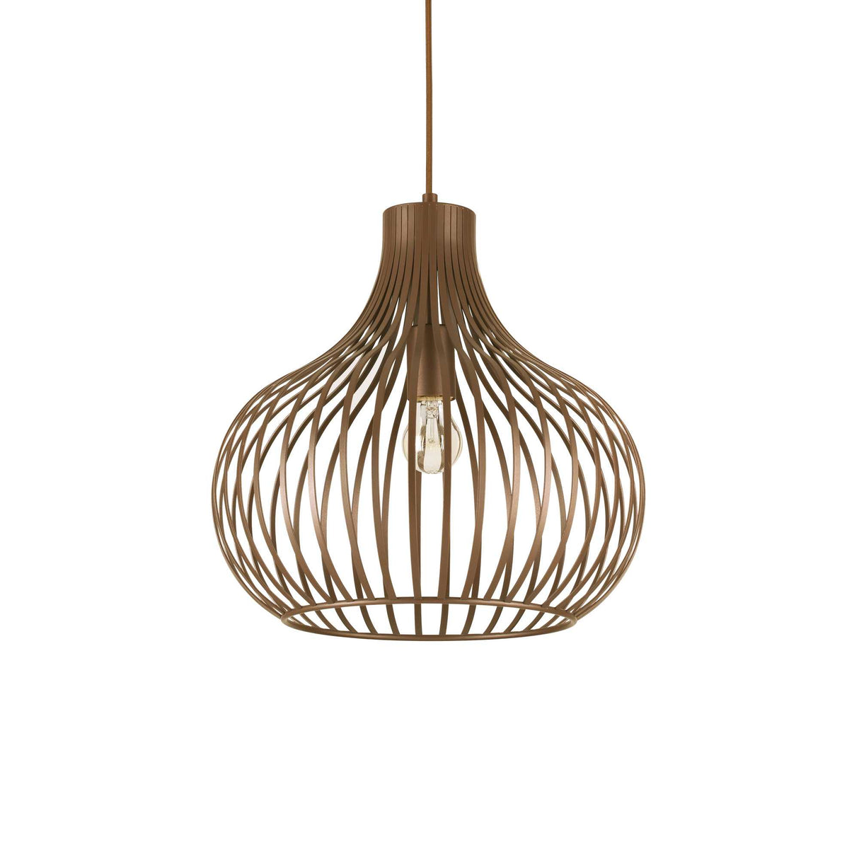 Elegant Onion-Shaped Pendant Light Featuring a Single Bulb