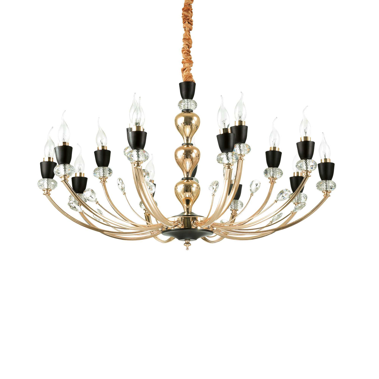 LUXE Cascade Pendant Light with Fifteen Radiant Bulbs