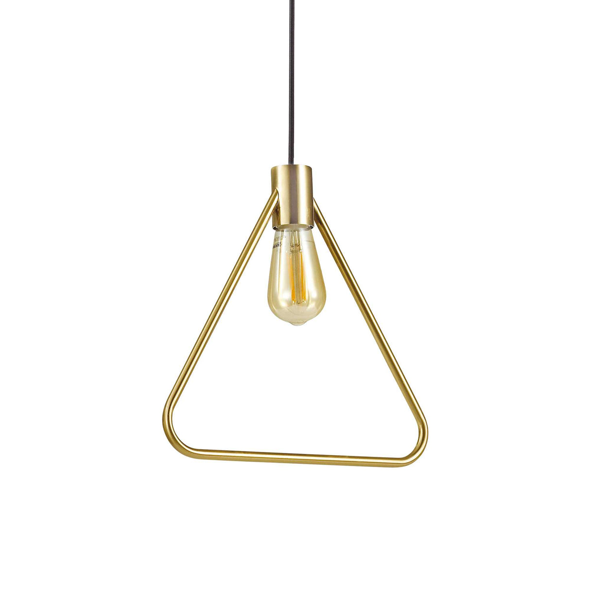 Geometric Triangle Pendant Light with Single Bulb
