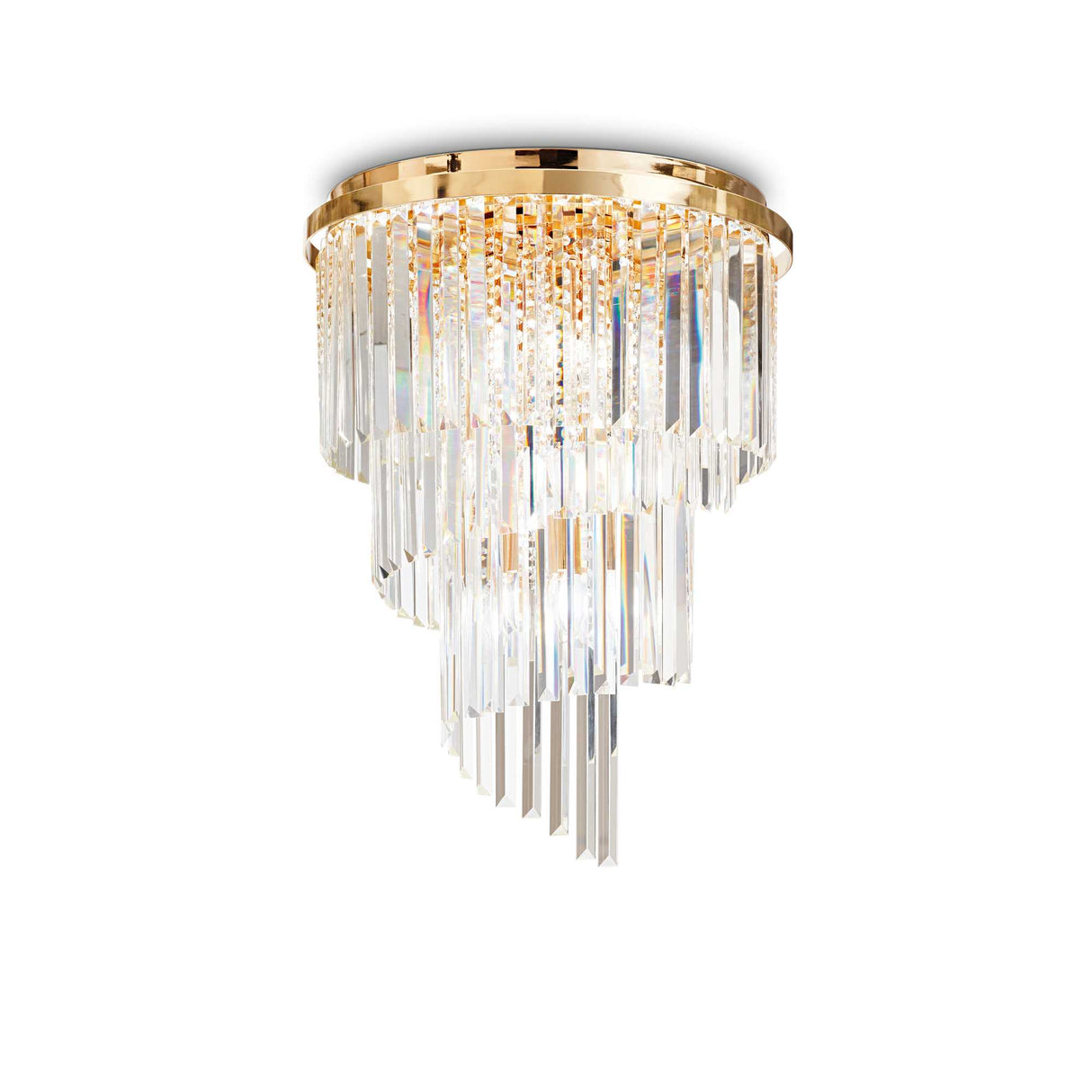 CARLTON Gold 12-Bulb Flush Mount Light Fixture