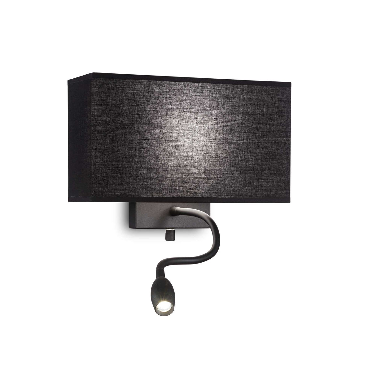 ALL BLACK Dual Bulb HOTEL Wall Light