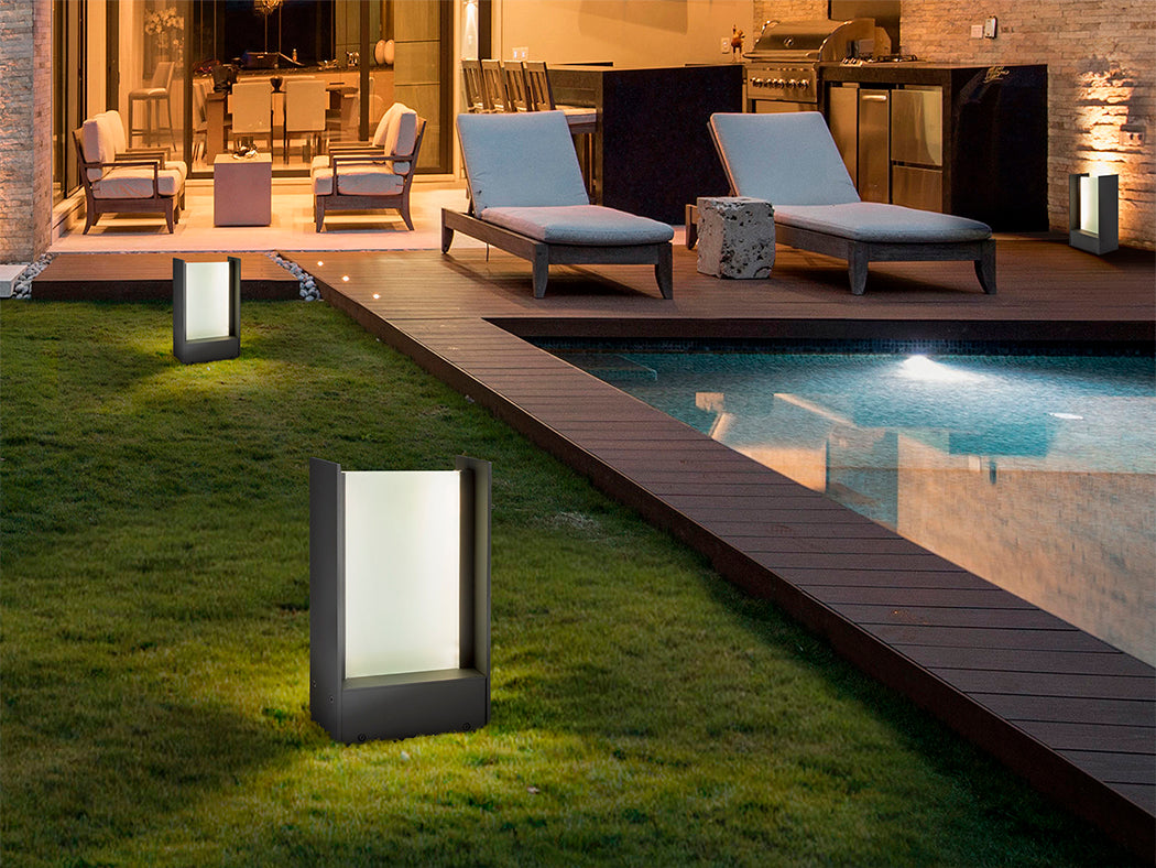 Matia Slate Outdoor Light Post H30 IP65