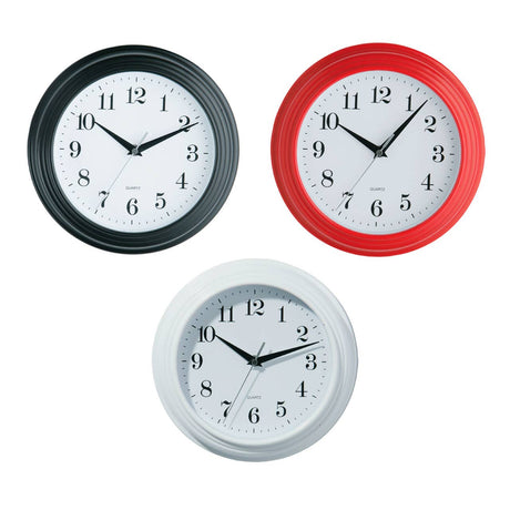 Vintage White Plastic Wall Clock