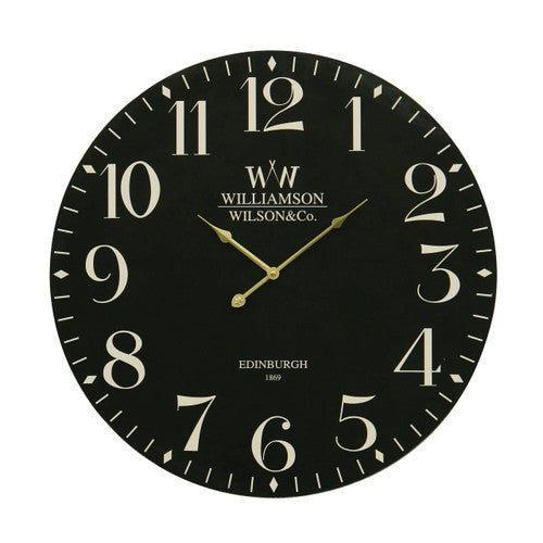 Destini 60cm Dia Classical Black Wall Clock