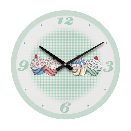 Cannoli 34cm Dia Green Cupcake Wall Clock
