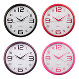 Red Plastic White Face Wall Clock