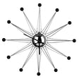 Metal And Black Plastic Balls Wall Clock