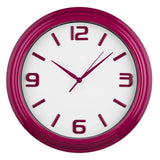 Laxmi Raspberry Plastic Wall Clock