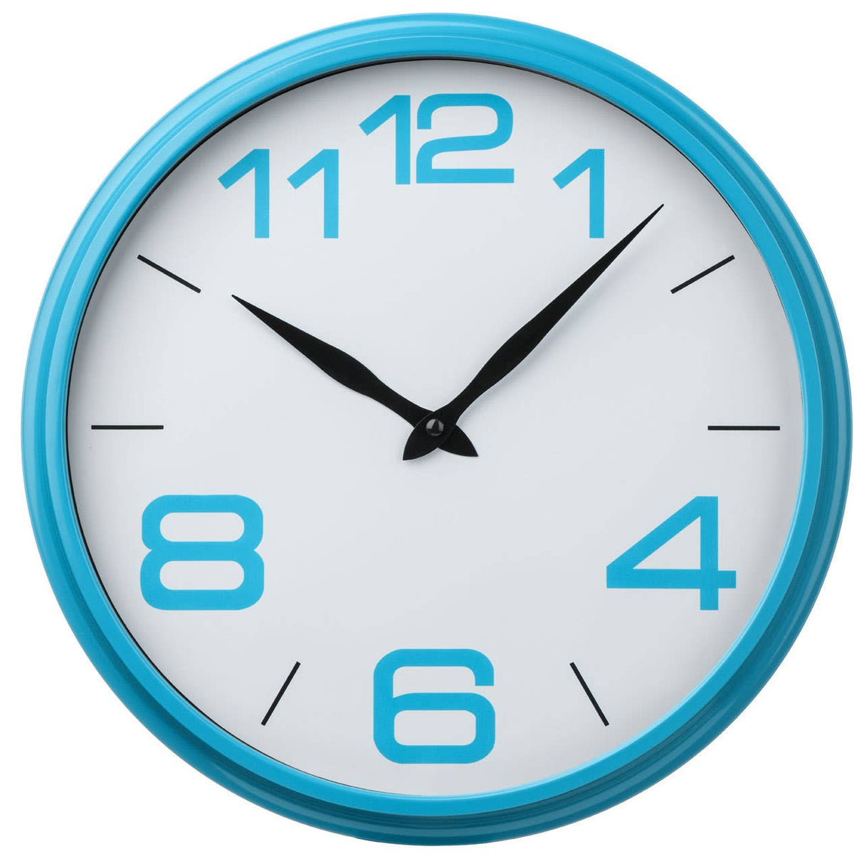 Blue Plastic Frame Wall Clock