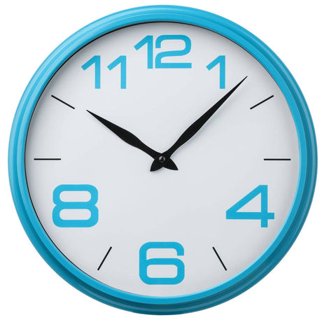 Blue Plastic Frame Wall Clock