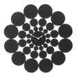 Black Discs Design Wall Clock
