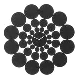 Black Discs Design Wall Clock