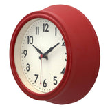 Red Metal Wall Clock