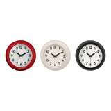 Red Metal Wall Clock
