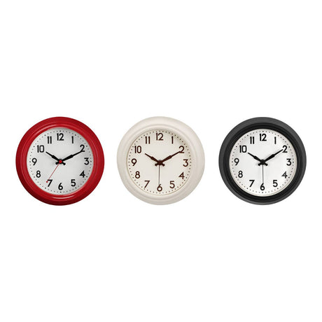 Red Metal Wall Clock