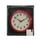 Red Metal Wall Clock
