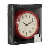 Red Metal Wall Clock