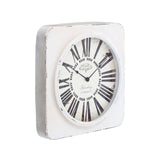 White Antique Finish Wall Clock