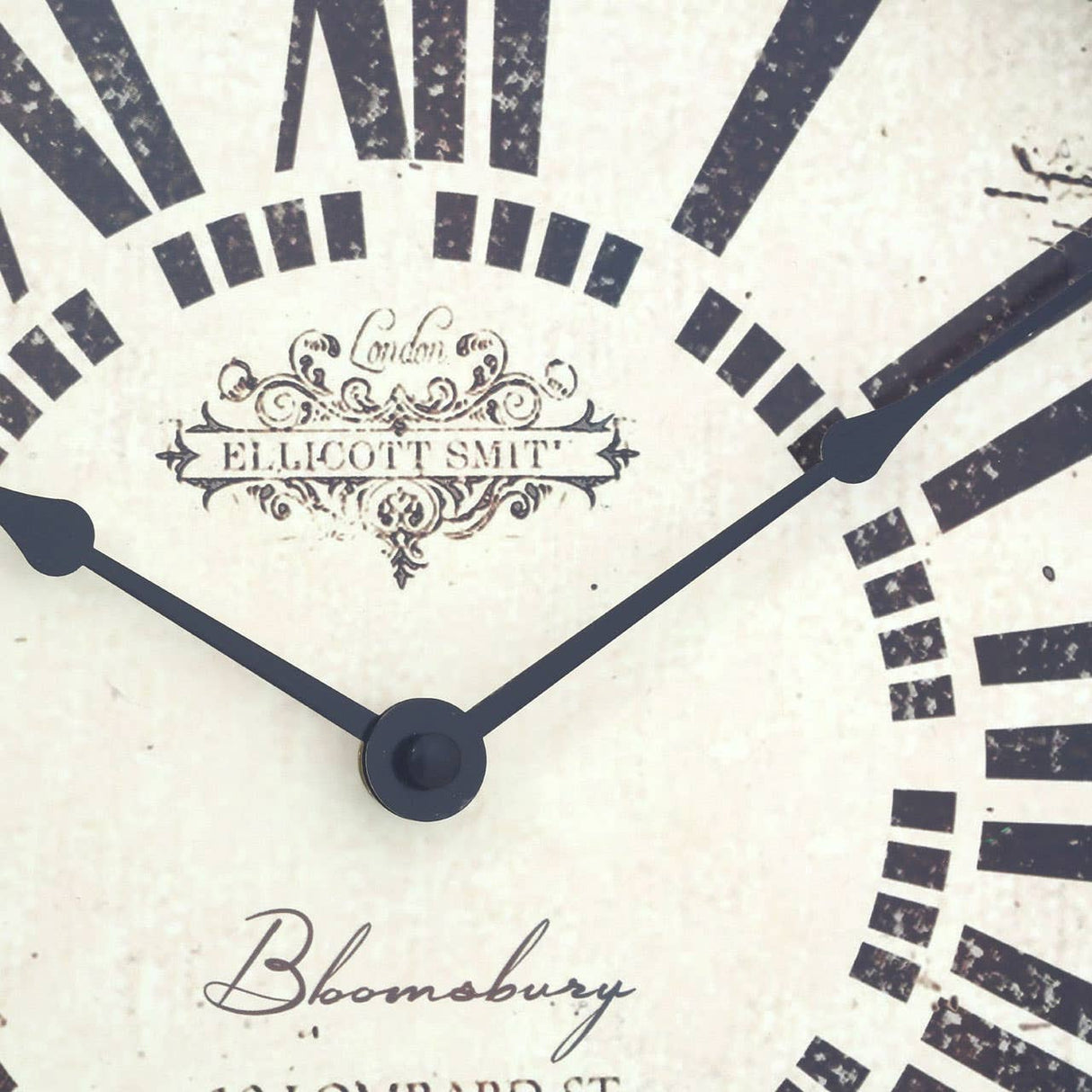 White Antique Finish Wall Clock